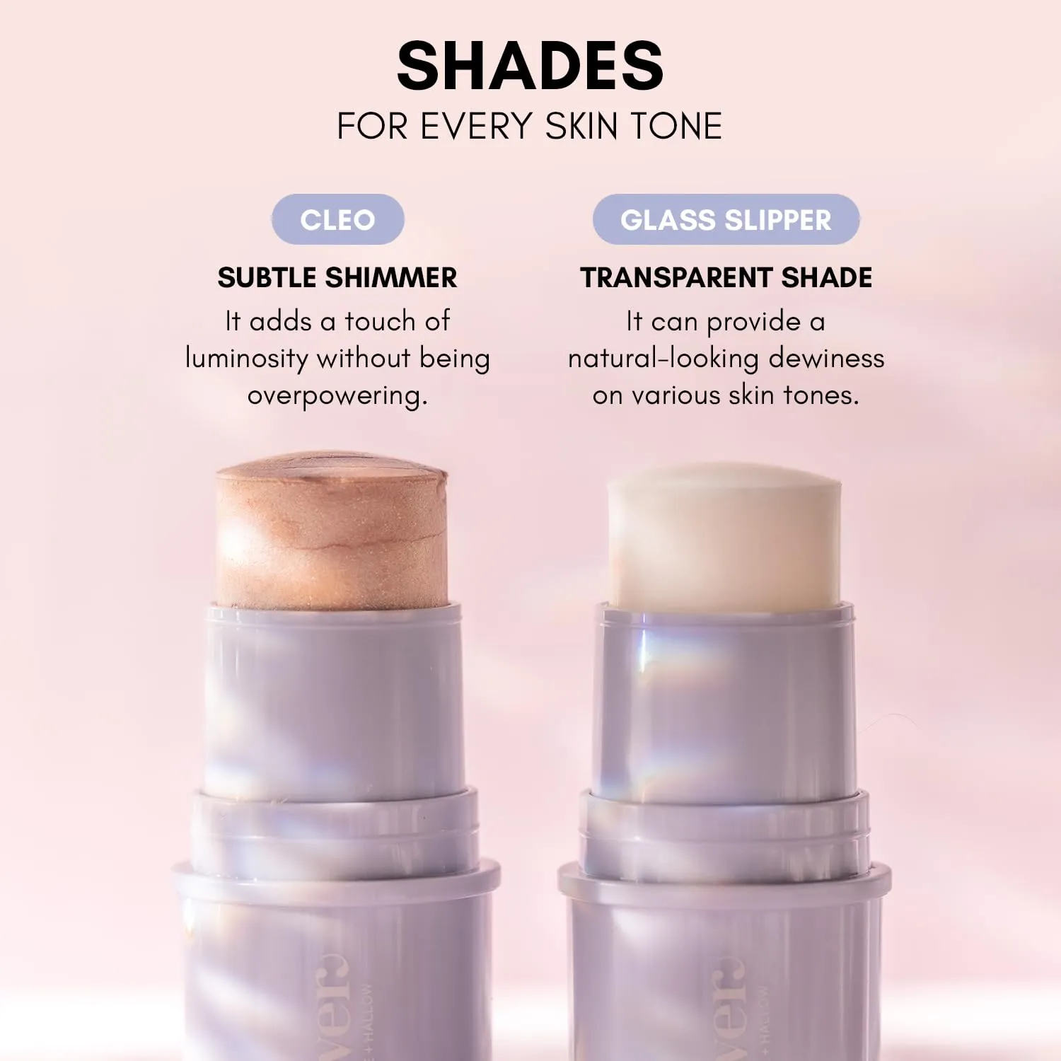 Clover Glow Stick Illuminator | Natural Shine Highlighter, Glass Skin, Easy To Apply | Cruelty-Free & Vegan Naural Makeup| Made With Castor Oil