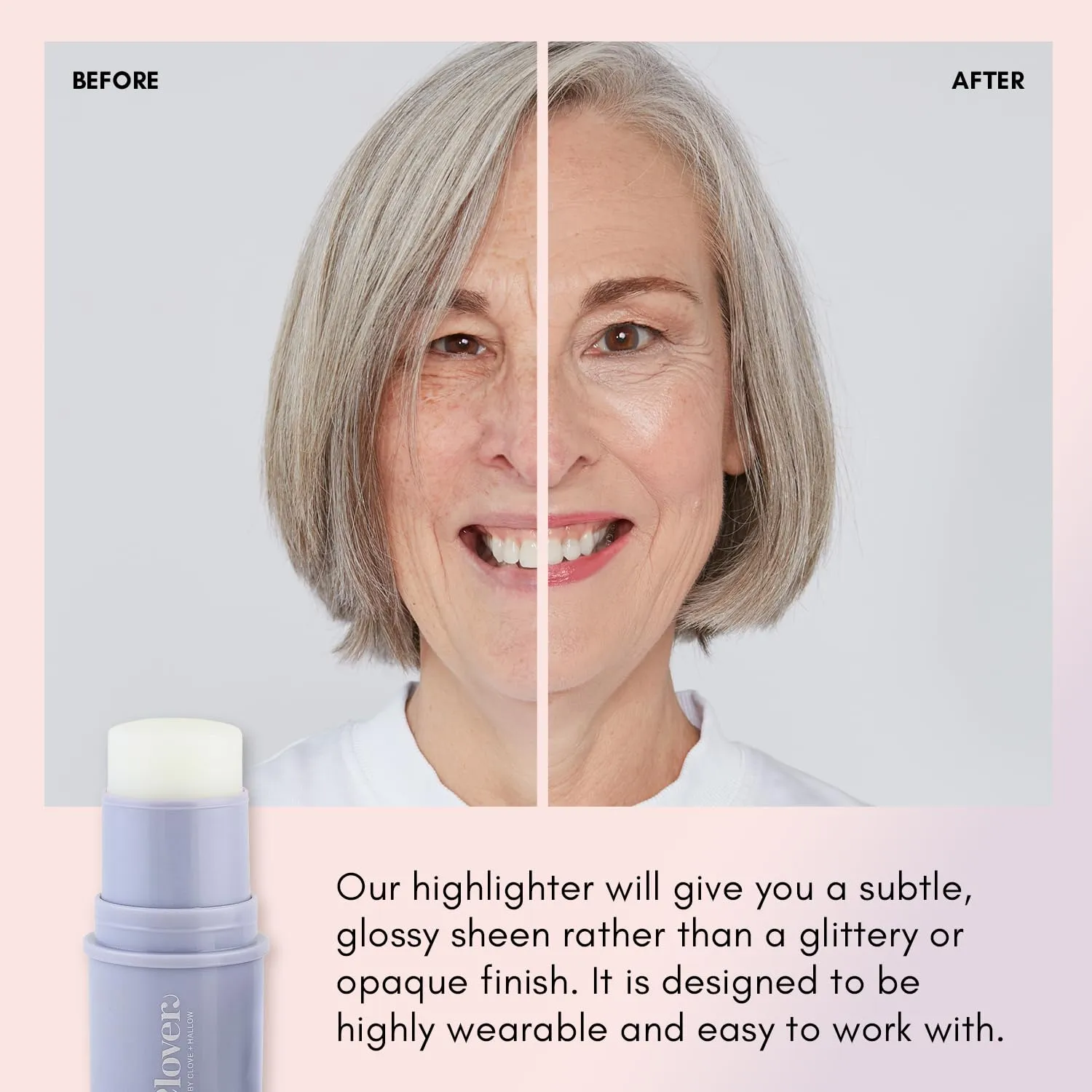 Clover Glow Stick Illuminator | Natural Shine Highlighter, Glass Skin, Easy To Apply | Cruelty-Free & Vegan Naural Makeup| Made With Castor Oil