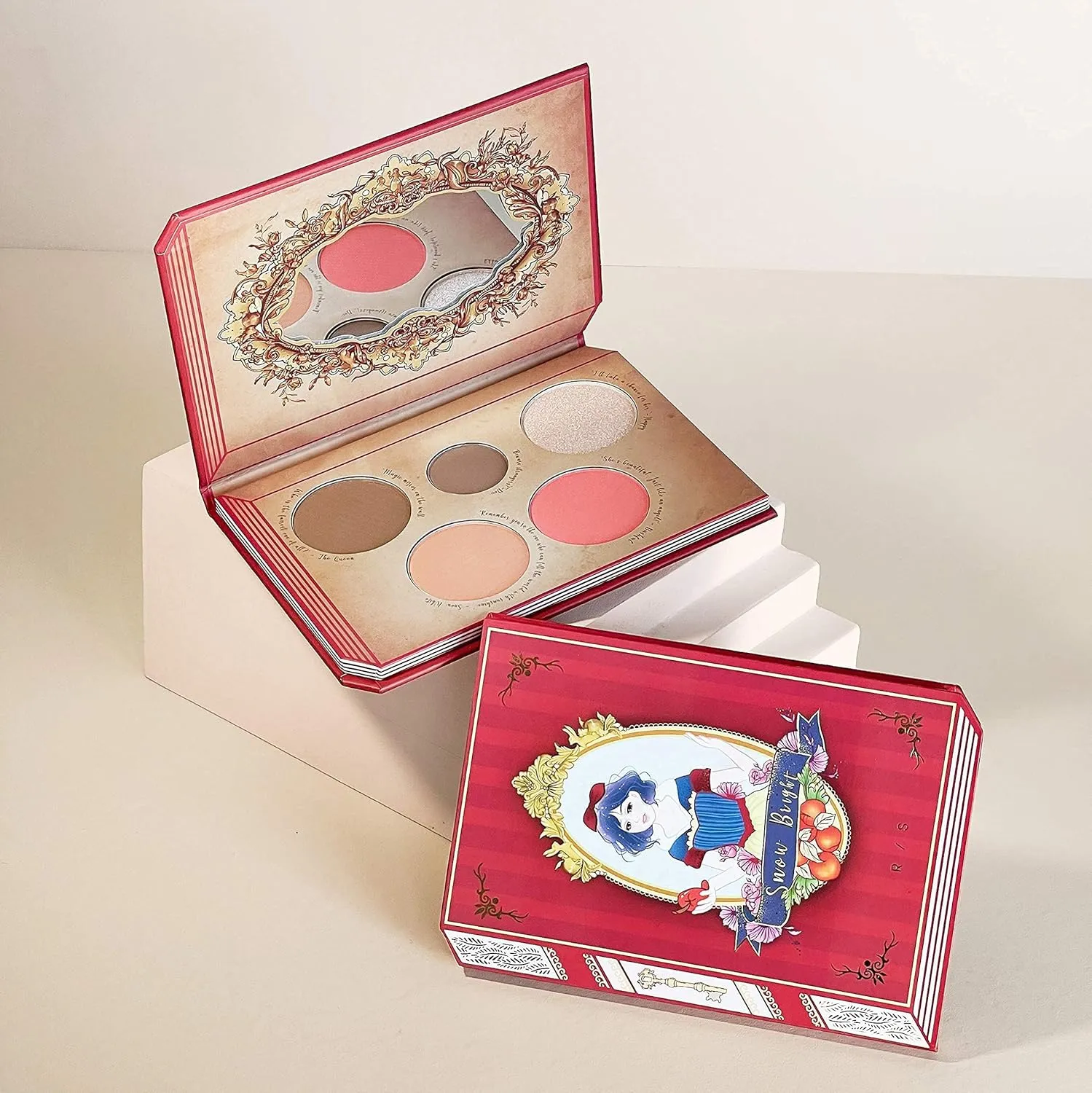 Collection of 2 Fairy Tale Vegan Makeup Palettes - Highly Pigmented Smooth - 1 Blush & Eyeshadow Palette   1 Contour Highlight Blush Palette by Ready to Shine