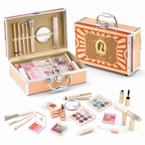 Color Nymph All In One Makeup Kit For Teenager Girls, Beginners Makeup Set For Teens Full Kit Cosmetic Set Girl Make up Kit For Girls 18 color eyeshadow 4 color Glitter & Lipgloss Blush Mirror - Red