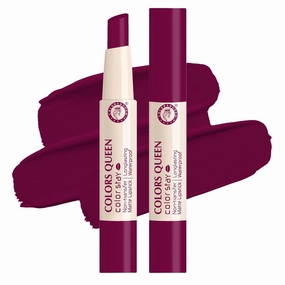 Colorse Queen Color Stay Matte Lipstick, Highly Pigmented with Smooth One Swipe Application, Ultra Matte Finish, Smudge Proof & Waterproof, Long Lasting Lipstick for Women (13 - Wine, 2.1g)
