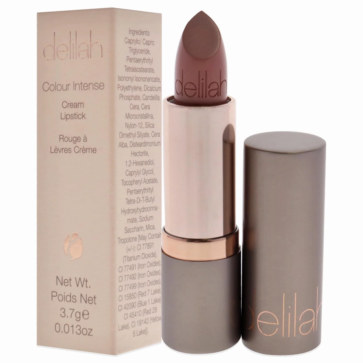 Colour Intense Cream Lipstick - Whisper - Rich Pigmented - Long Lasting, Hydrating, Velvety Creamy Lipstick For Women - Silky Matte Finish - Infused with Vitamin E - Vegan - 3.7g / 0.13 Oz