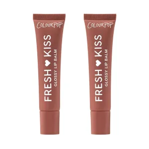 ColourPop Fresh Kiss Glossy Lip Balm - Hydrating Lip Care Enriched with Peptides, Hyaluronic Acid, Shea Butter & Vitamin E for an Ultra-Cushiony Formula - Chocolate Milkshake (2 Count)