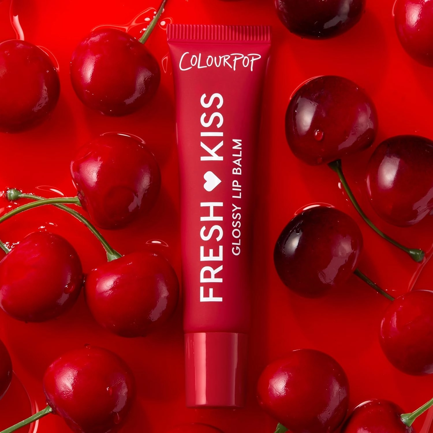 ColourPop Fresh Kiss Glossy Lip Balm - Hydrating Lip Care Enriched with Peptides, Hyaluronic Acid, Shea Butter & Vitamin E for an Ultra-Cushiony Formula - Cherry Glaze (2 Count)