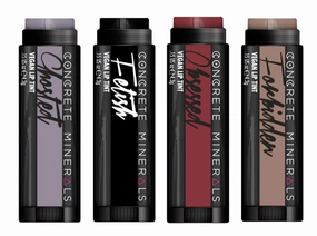 Concrete Minerals Lip Tints, Nourishing Formula With High Color Payout, Longwear, Cooling Sensation Of Peppermint, 100% Vegan and Cruelty Free, Handmade in USA, 0.6 Ounce Total (Smoke & Mirrors)
