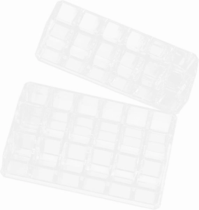 Cosmetic Storage Box Organizer Lipstick Case Mirror Plastic Lip Gloss Holder