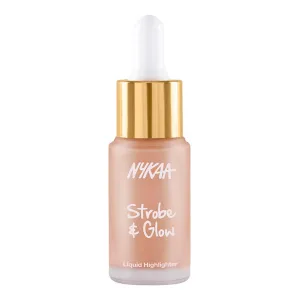 Cosmetics Strobe and Glow Liquid Highlighter, Glazed Bronze, 0.67 oz - Highly Pigmented Glow Drops - Makeup Enriched with Gilded Pearls