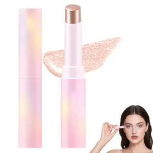 Crystal Hydrating Jelly Stick Eyeshadow Stick, 2025 New Jelly Shimmer Eye Shadow Crayon, Long Lasting Shimmer Eyeshadow Eye Brightener Makeup Glitter Gradient Eye shadow Sticks (#02)