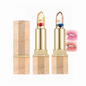 Crystalflower Thermostatic Color Changing Jelly Lipstick,Long Lasting Color Changing Lipstick - PH Crystal Jelly Flower Color Changing Lipsticks (2 MIX, 1)