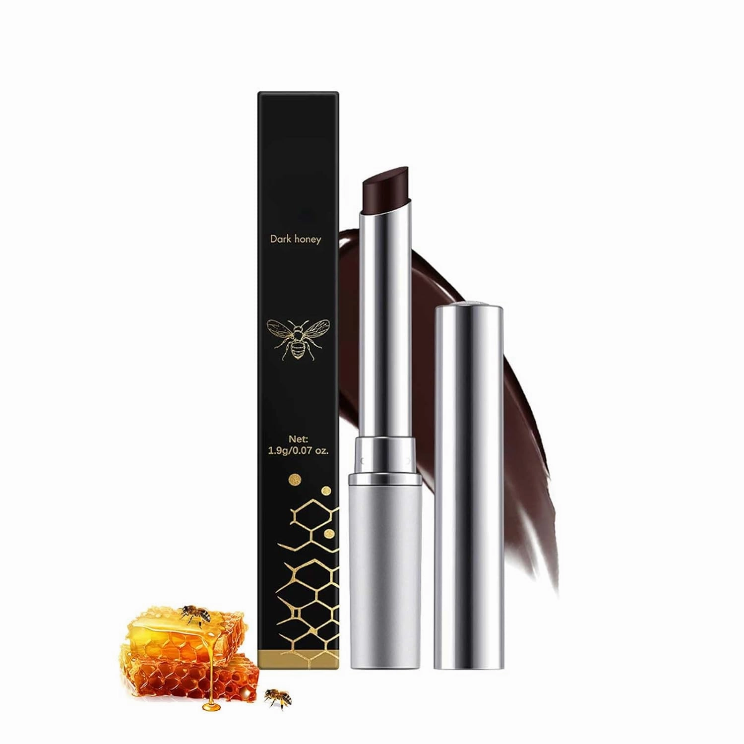 Darling Honey Black Honey Lipstick, Tinted Lip Balm, Moisturizing & Hydrating Lip Gloss for Women