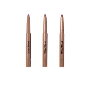Dau Dau 3PCS Dual-Ended Lipstick, Peptide-Infused Nude Lipliner, Velvet Matte lip gloss, Nude Lipstick