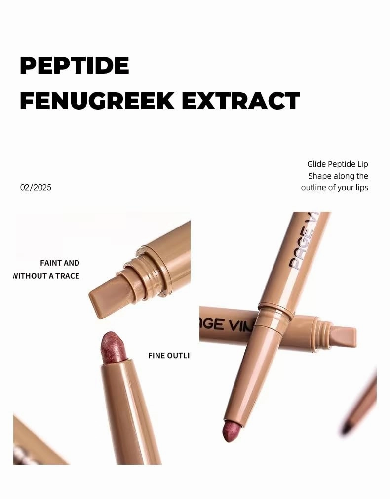 Dau Dau 3PCS Dual-Ended Lipstick, Peptide-Infused Nude Lipliner, Velvet Matte lip gloss, Nude Lipstick