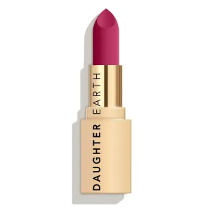 DAUGHTE'R EARTH 100% Vegan Natural Lipstick, Highly Pigmented Lightweight Lip Color, Long lasting Creamy Velvet, Phytonutrient Lipstick with Vitamin E & Bakuchiol, Natural Makeup 4g/0.14 ounce.