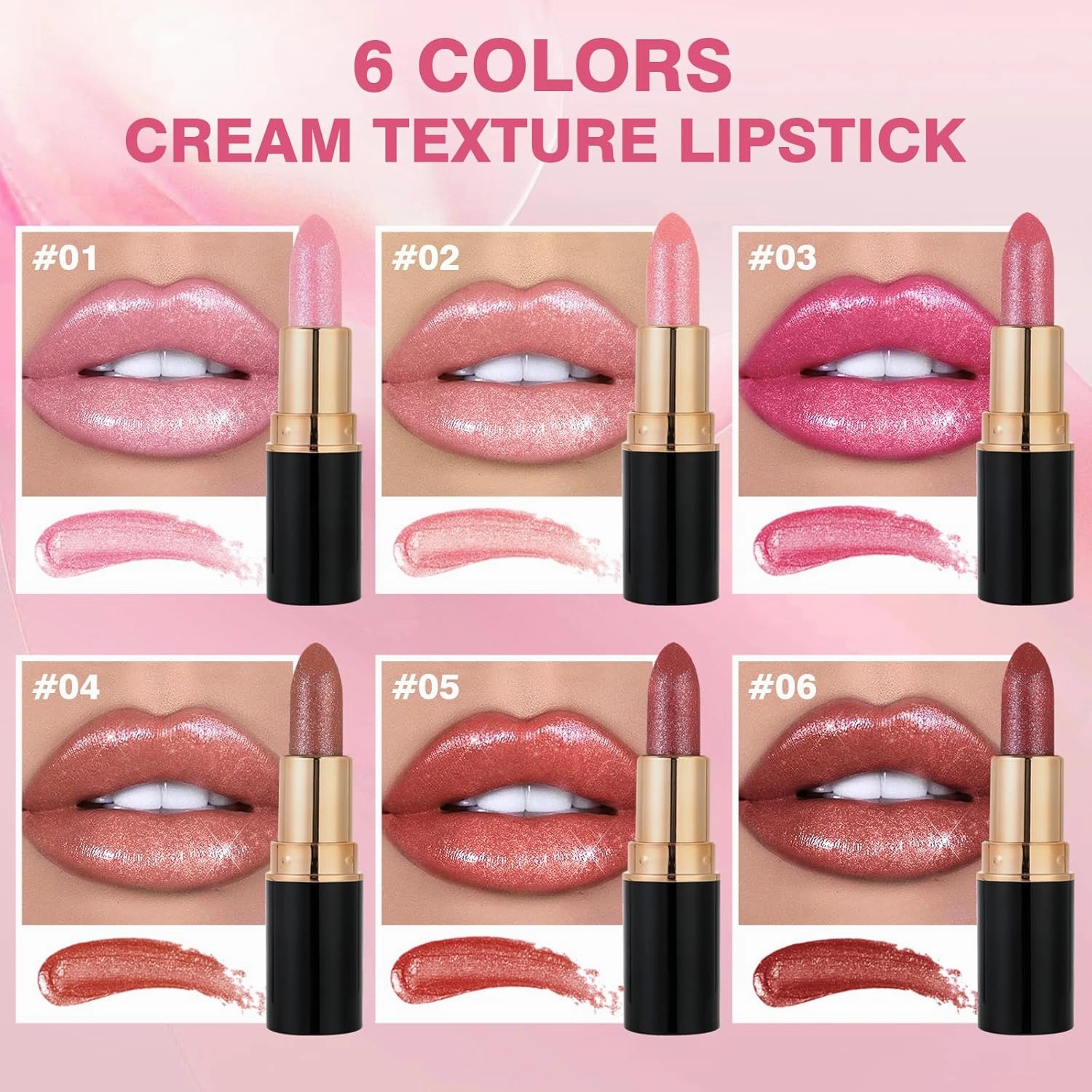Diamond Lip Gloss Glitter Lipstick Waterproof, 2025 New Non-Stick Lip Gloss, Long Lasting Lipstick, Hydrating Lip Tint Natural Non-Fading Liquid Lip Stick for Women (#02, 3.5ml)