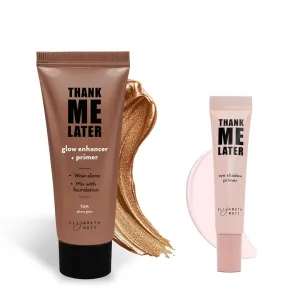 Elizabeth Mott Bundle: Thank Me Later Tan Sheer Glow Enhancer (30g)   Eye Primer for Long-Lasting Eyeshadow (10g) - Cruelty-Free, Sulfate-Free, Paraben-Free, All-Day Wear