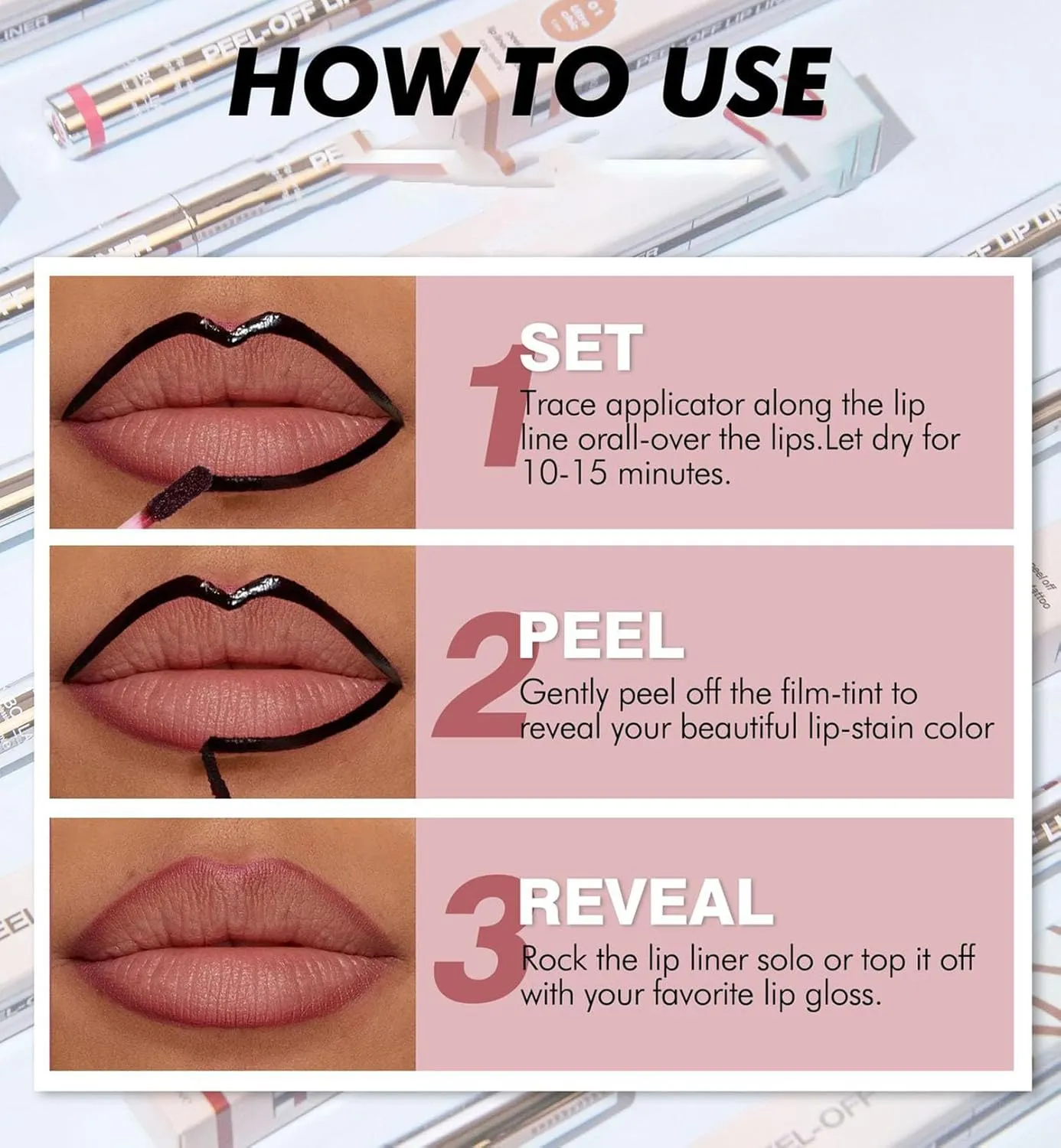 Emryne Lip Stain Peel Off, Emryne Lip Liner Stain, Transfer Proof Lipstain, Peel off Non-stick Cup Matte Waterproof Longwear Liquid Lipliner, No Smudging (04#)