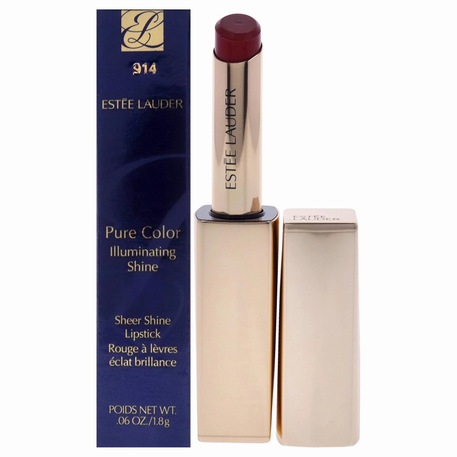 Estee Lauder Pure Color Illuminating Shine Lipstick - 914 Unpredictable for Women - 0.06 oz Lipstick