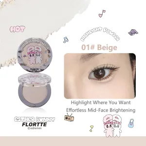Esther Bunny Single-Colour Highlighter, 3 Colors, Soft-Focus Face Makeup (01#Beige, standard code)