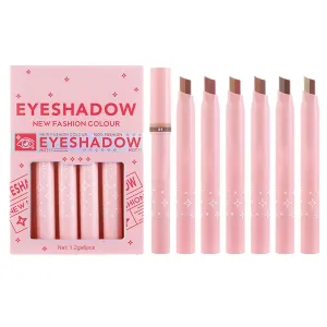 Eyeshadow Stick Set – 6-Piece Cream Eye Shadow Crayon Kit | Matte & Shimmer Waterproof Eyeshadow Sticks, Blendable Highlighter Pens For Eye Brightener Makeup, Smooth Long-Wear Formula For Daily