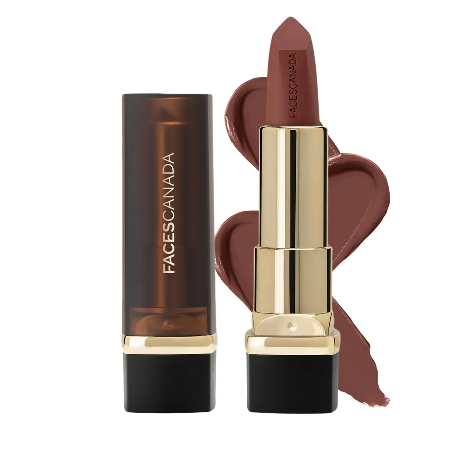 FACE.S CANADA Comfy Matte Creme Lipstick - Nuts About You, 4.2g | Long Stay | Creamy Matte Finish | Intense Color | Super Hydrating & Nourishing | Single Stroke Smooth Application
