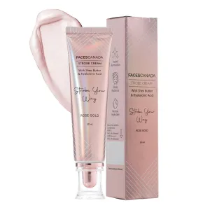 FACE'S CANADA Strobe Cream | Primer   Highlighter   Moisturizer | Shea Butter & Intense Hydration Flawless Radiant Dewy Skin For Illuminating & Glowing Makeup Base - Rose Gold, 30g (1.05 Oz)