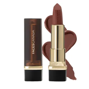 FACE'S.CANADA Comfy Matte Creme Lipstick - Nuts About You, 4.2g | Creamy Matte Finish | Intense Color | Super Hydrating & Nourishing | Single Stroke Smooth Application
