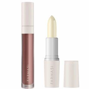 FARMASi SET: Liquid Matte Lipstick, 11 MAUVE PINK & Moisturizing Lip Balm - Intense Color, Hydration, Long-Lasting Wear, Matte Finish, Nourished Lips, Daily Use, Bold Color, Lip Care