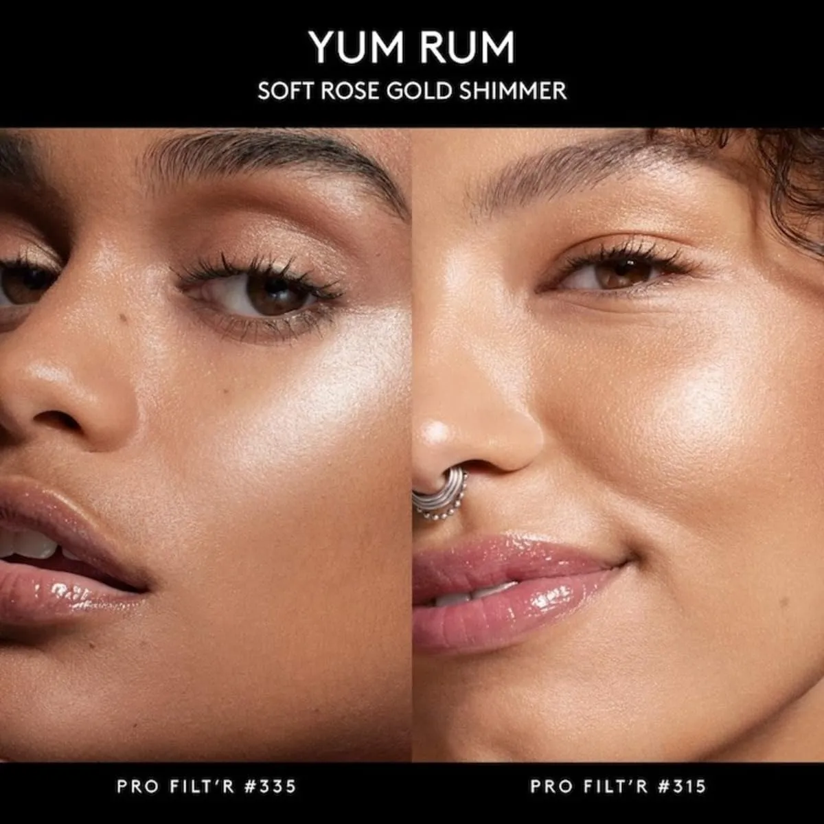 FENTY BEAUTY Demi Glow Light-Diffusing Highlighter, 0.16 OZ (Yum Rum - Soft Rose Gold Shimmer, .16OZ)