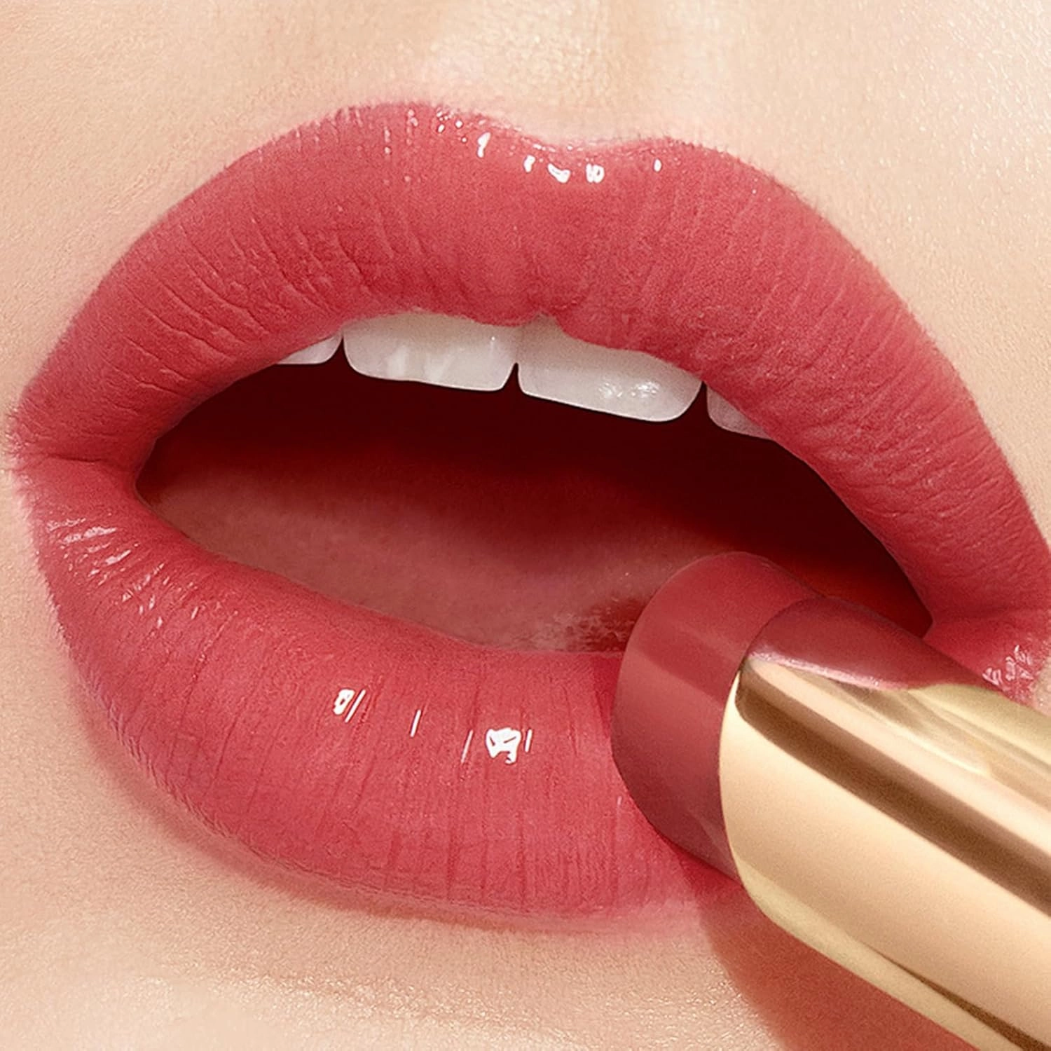 Flood Kissed Lipstick, Hydrating Lip Color Makeup, Natural Lip Gloss Finish with Hyaluronic Acid Formula, Shiny, Smooth, W03