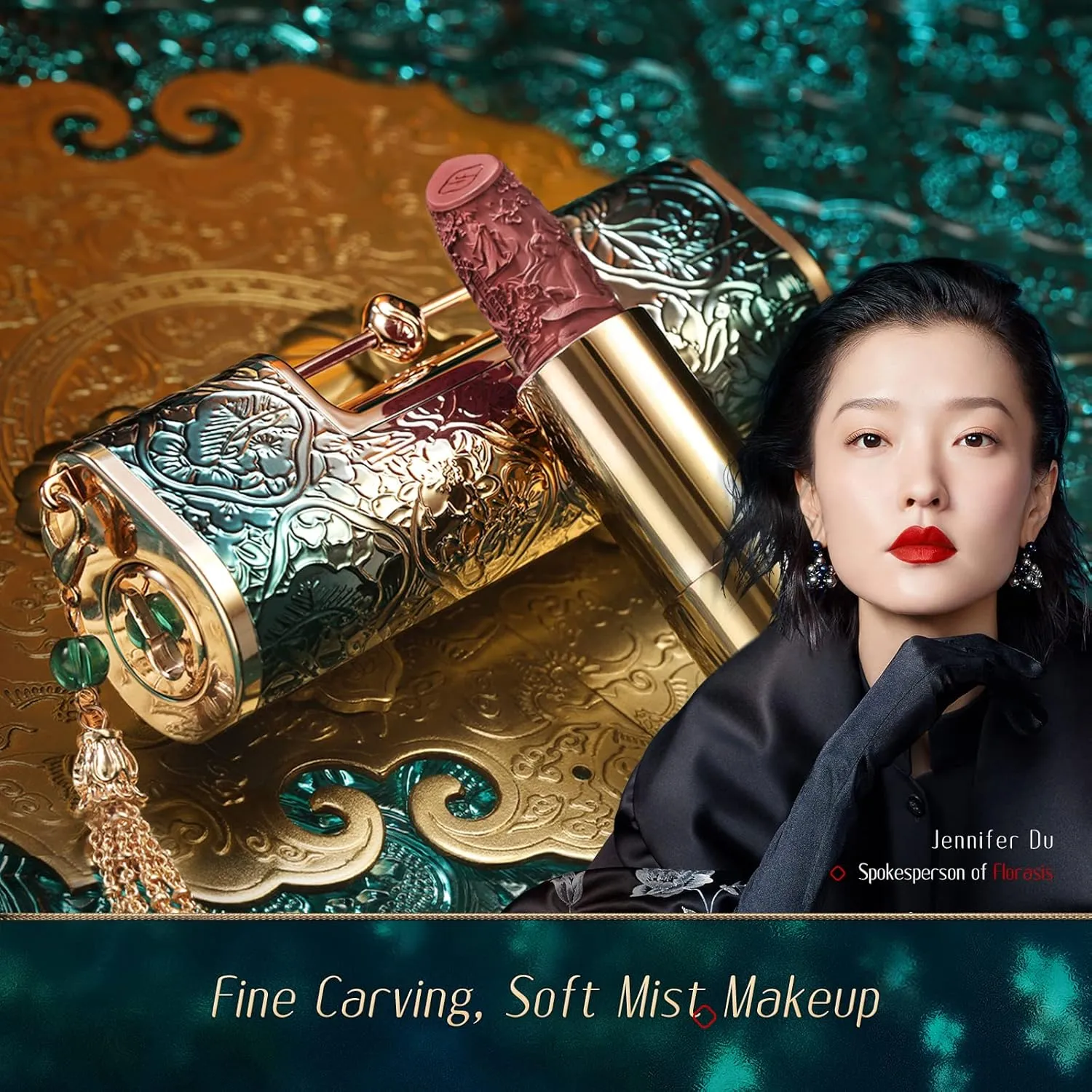 FLORASIS Blooming Rouge Love Lock Lipstick Long-Lasting Sculpting Lipstick Misty Matte Finish Lightweight Nourishing for Everyday Use (M1311 My One and Only)