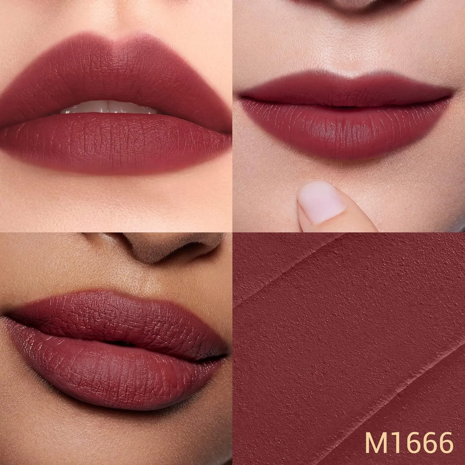 FLORASIS Blooming Rouge Love Lock Lipstick Long-Lasting Sculpting Lipstick Misty Matte Finish Lightweight Nourishing for Everyday Use (M1666 Bed of Roses)