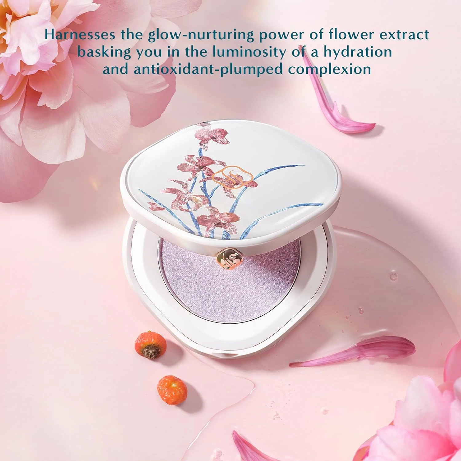 FLORASIS Gentle Waves Aqua Glow Highlighter (Ode to Embroidery) (03 Lilac Haze, 1 Count)