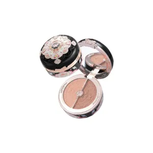 Flower Knows Butterfly Cloud Collar Rouge Box Highlighting & Blush Duo Powder,Brown Matte Finish Blush & Highlighter Palette,Buildable & Blendable Makeup Blush for cheeks(05 Pearwood)
