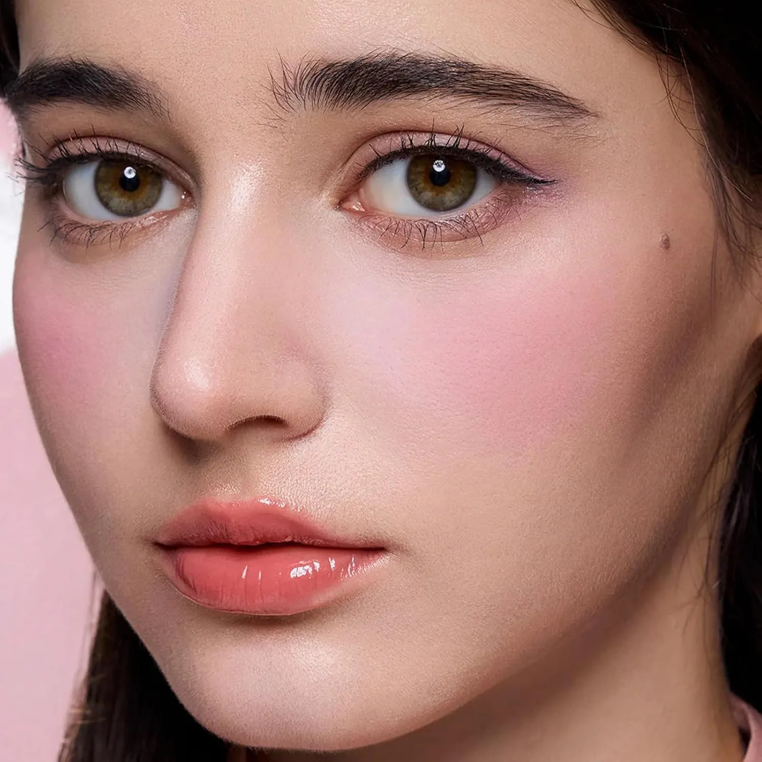 Flower Knows Butterfly Cloud Collar Rouge Box Highlighting & Blush Duo Powder,Nude Peach Matte Finish Blush & Highlighter Palette,Buildable & Blendable Makeup for cheeks(01 Rouge Snow)