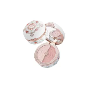 Flower Knows Butterfly Cloud Collar Rouge Box Highlighting & Blush Duo Powder,Nude Peach Matte Finish Blush & Highlighter Palette,Buildable & Blendable Makeup for cheeks(01 Rouge Snow)
