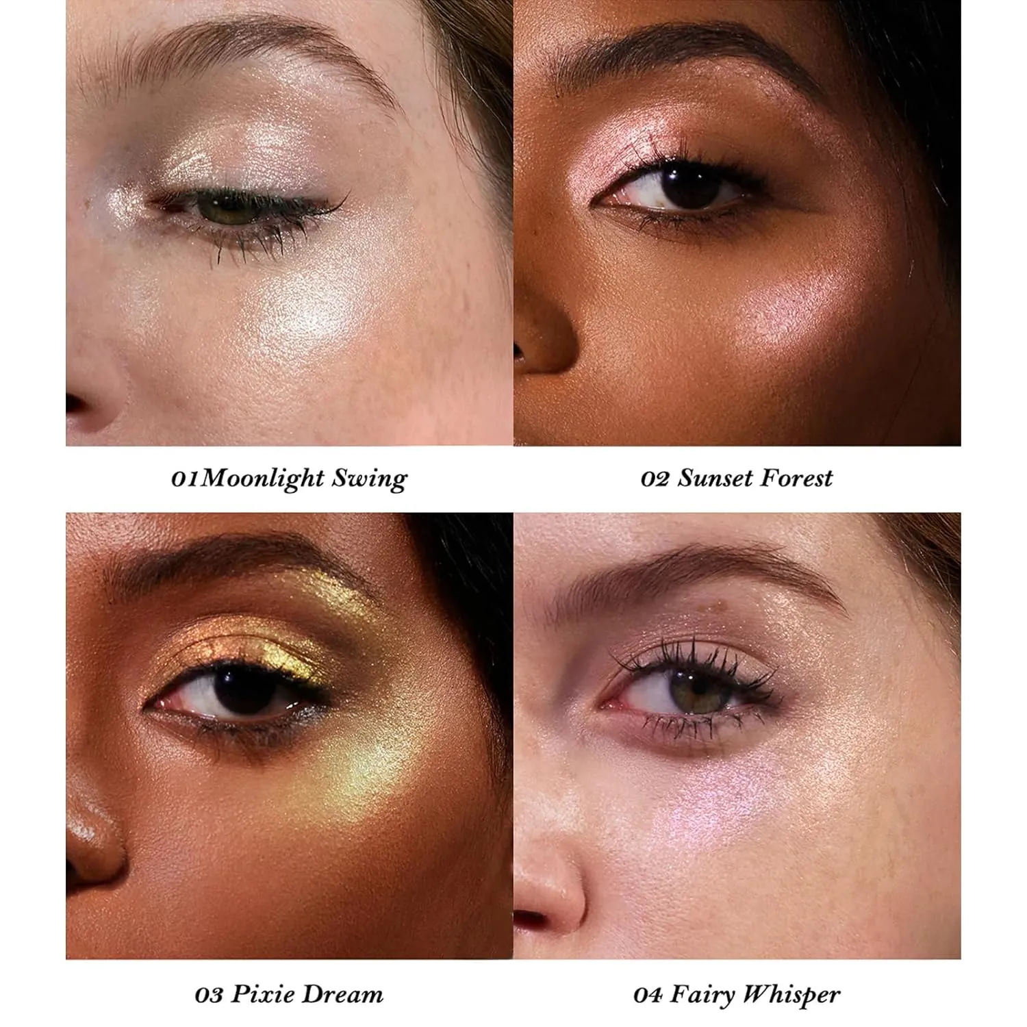 Flower Knows Midsummer Fairytales Liquid Highlighter,Shimmering Face & Body Illuminator,Glow Finish,Blendable & Long-lasting Radiance for Women & Girls(03 Pixie Dream)