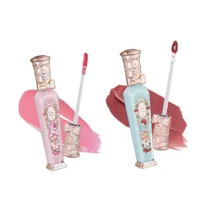 Flower Knows Violet Strawberry Rococo Glowy Lip Gloss G01 Strawberry Rococo Cloud Lip Cream Matte Liquid Lipstick S02 Set