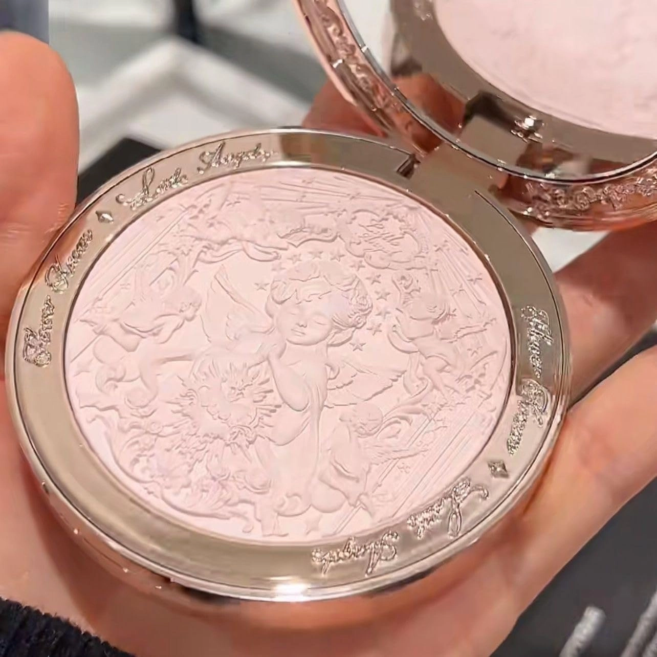 Flower Knows Little Angel Collection Relief Highlight Face Powder iluminador Makeup Contour Highlighter Palette (C02, K)