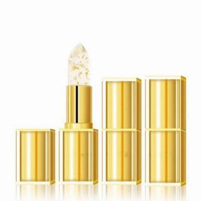 Foihletpath Mood Lipstick, Foihletpath Lipstick, Transferproof Long Lasting, Moisturizing Glossy Shine Lip Gloss Gold Foil for Women (2PCS-B)