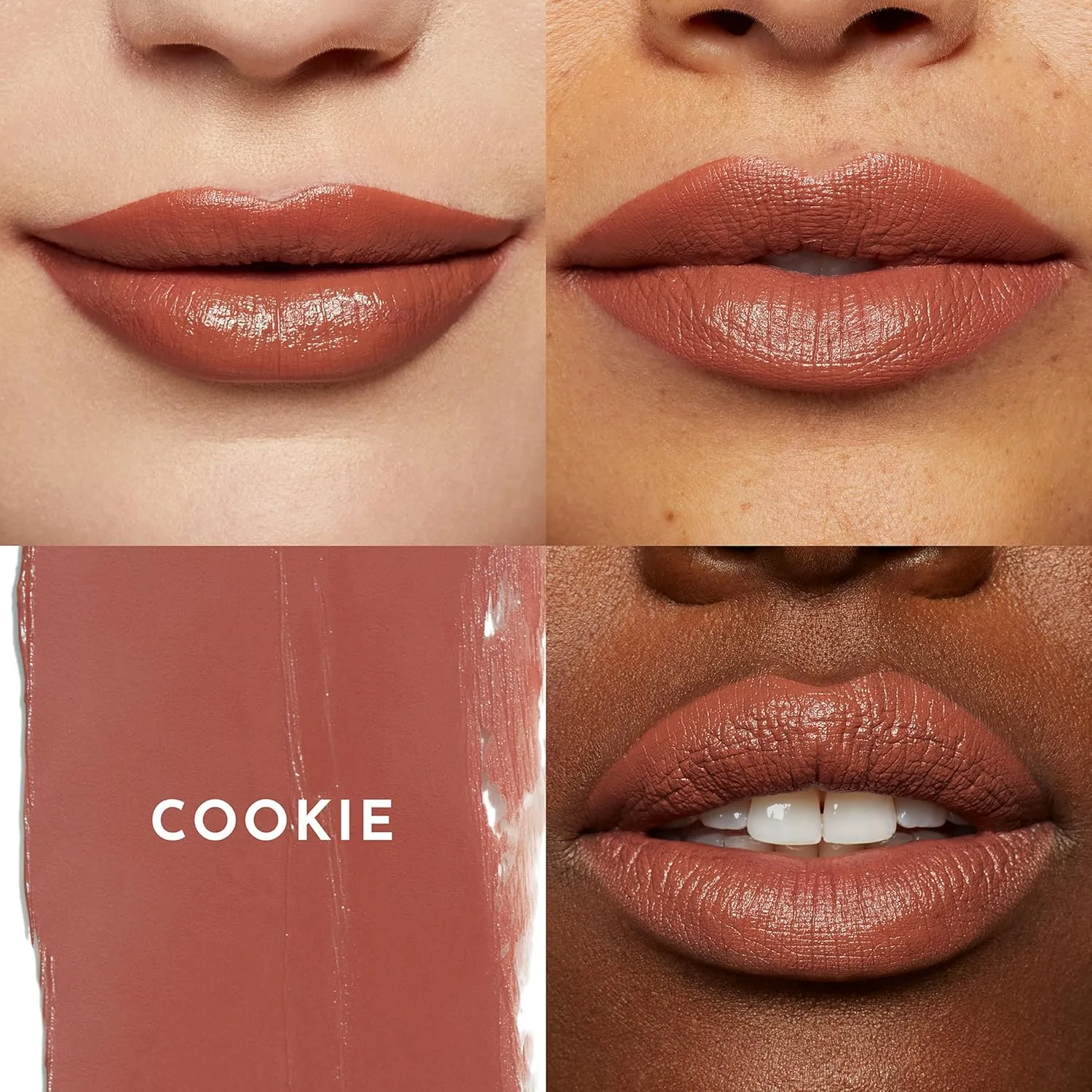 Forget the Filler Lip-Plumping Line-Smoothing Satin Cream Lipstick, Cookie, Red, 0.1 Ounce