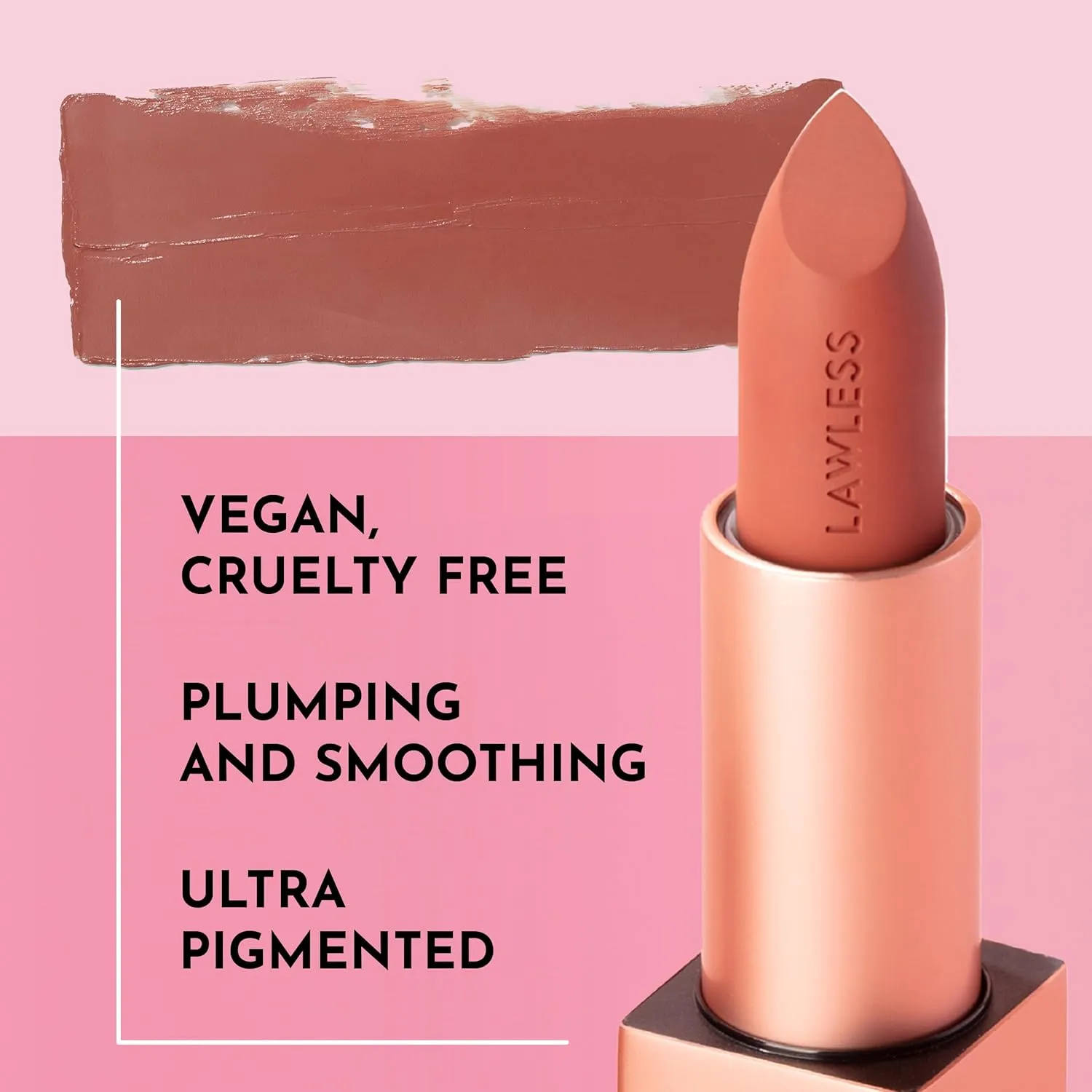 Forget the Filler Lip-Plumping Line-Smoothing Satin Cream Lipstick, Cookie, Red, 0.1 Ounce