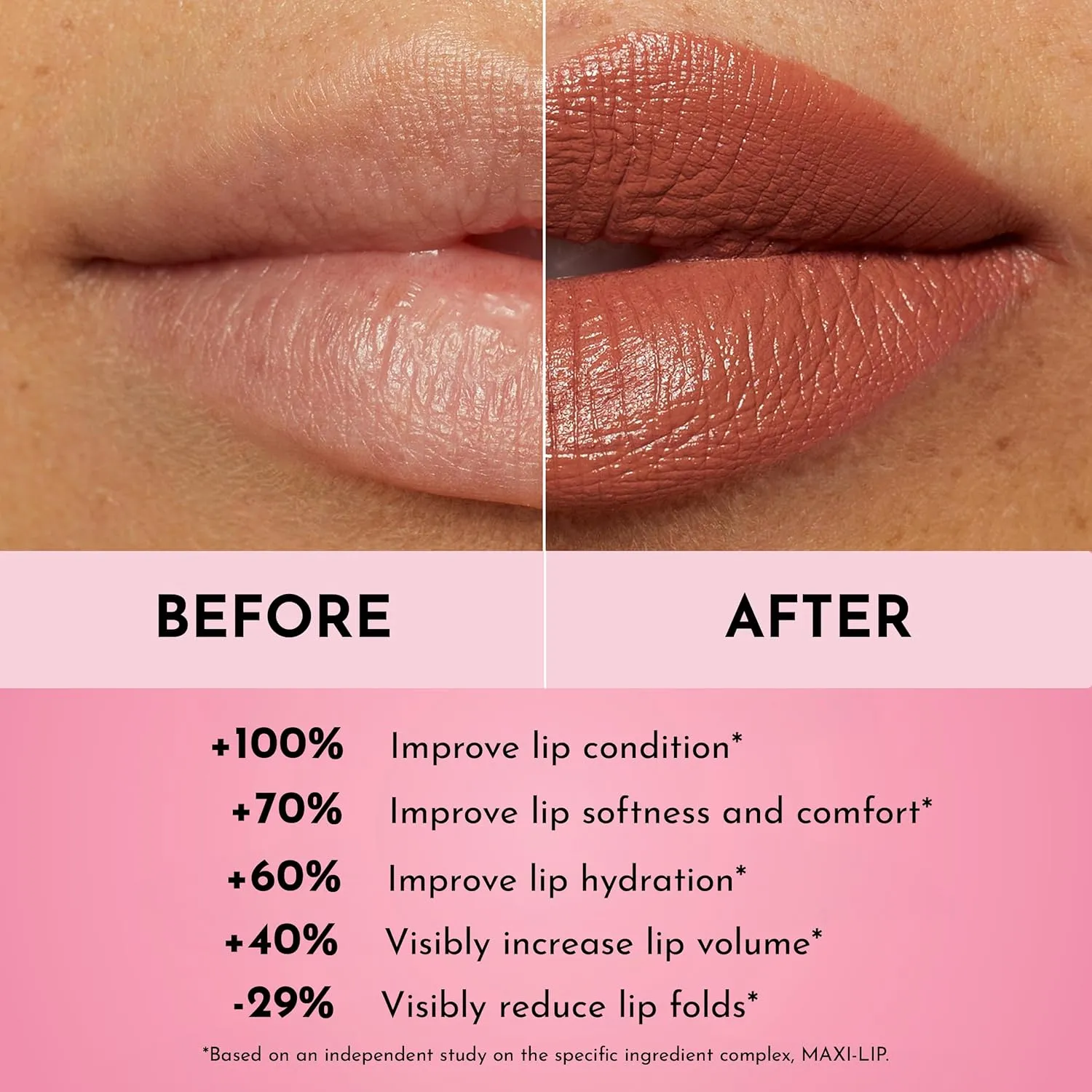 Forget the Filler Lip-Plumping Line-Smoothing Satin Cream Lipstick, Cookie, Red, 0.1 Ounce