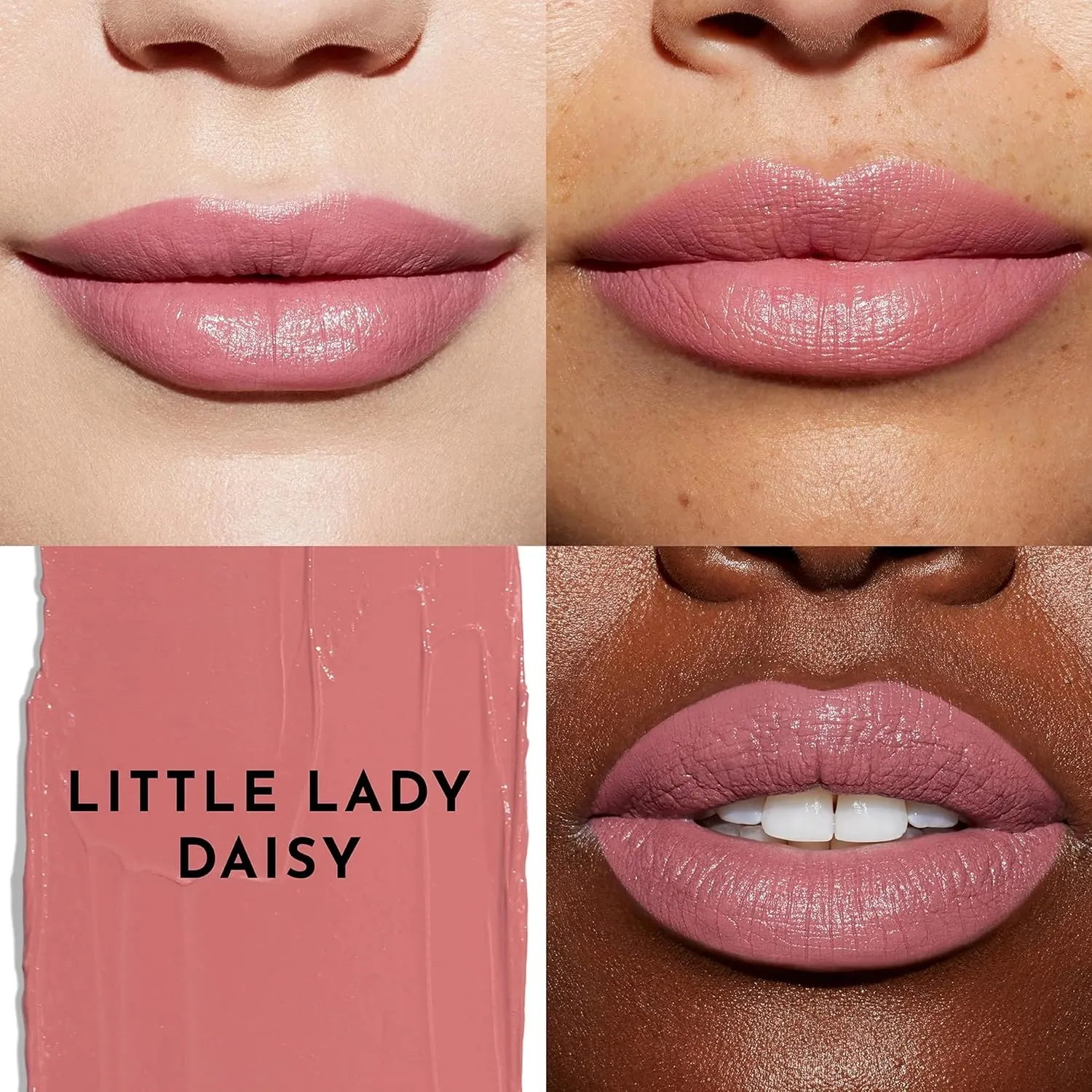 Forget the Filler Lip-Plumping Line-Smoothing Satin Cream Lipstick, Little Lady Daisy, Pink, 0.1 Ounce