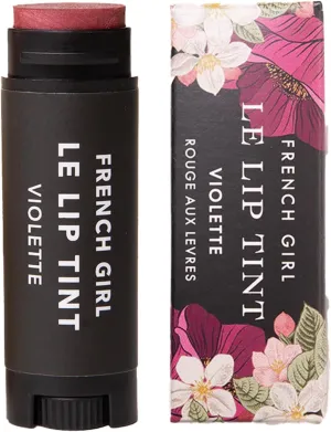French Girl Le Lip Tint - Moisturizing & Hydrating Lip Balm for Sheer, Buildable Coverage & Shine, Clean Formula, Organic Ingredients, Vegan & Cruelty-Free - Violette