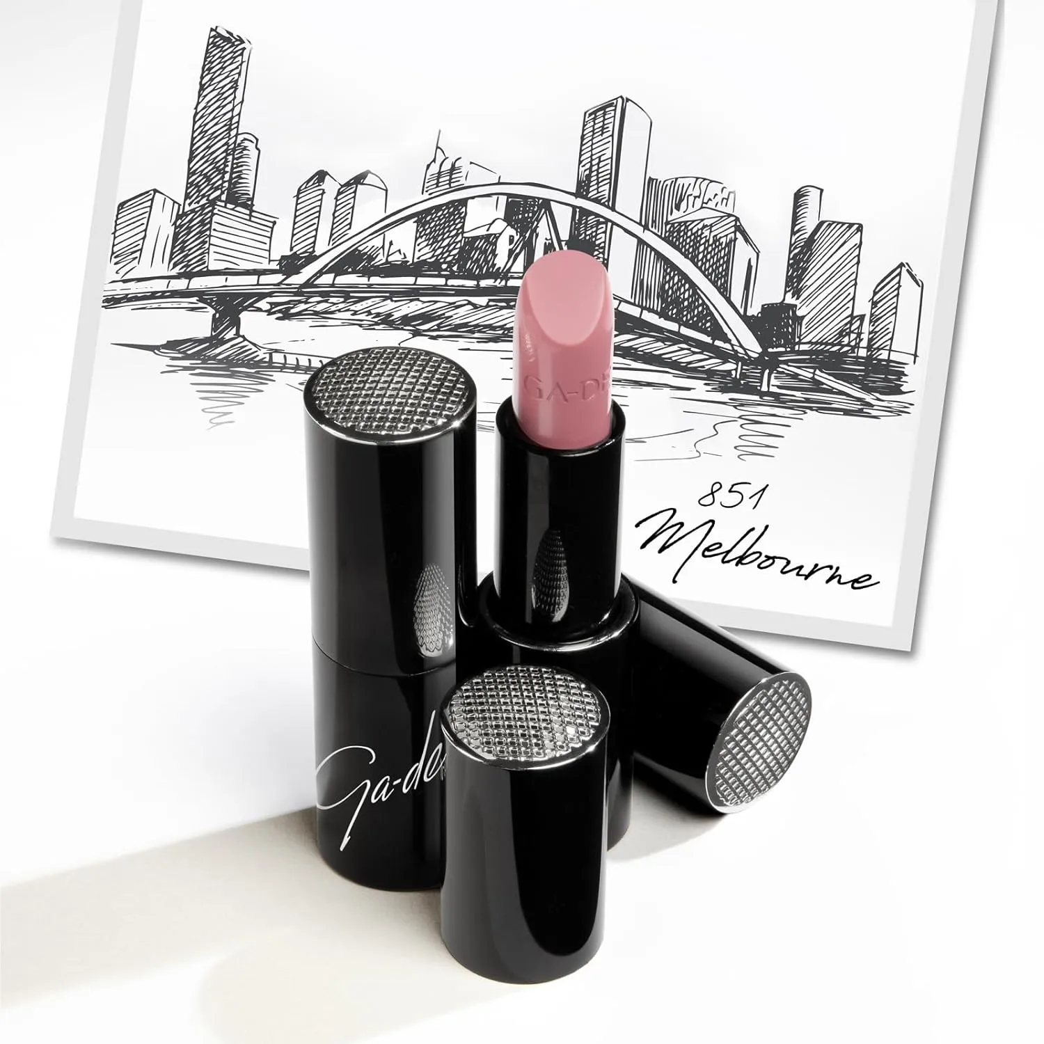 GA-DE Selfie Full Color Lipstick, 851 - Long Lasting High Pigment Lipstick with Argan Oil - Creamy Radiant Shine and Hydrating Benefits - 0.14 oz