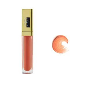 Gerard Cosmetics Color Your Smile Lip Gloss Salmon, Super Pigmented Peach Lip Gloss with LED Light and Mirror, Shiny Finish, Hydrating Liquid Peach Lipstick, Cruelty Free and Made in USA