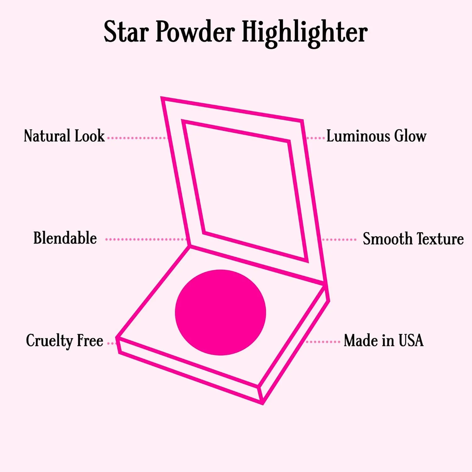 Gerard Cosmetics Star Powder Highlighter Audrey, Champagne Gold Highlighter Makeup for Glowing Skin, Professional Mineral Facial Luminizer, Cruelty Free, Made in the USA