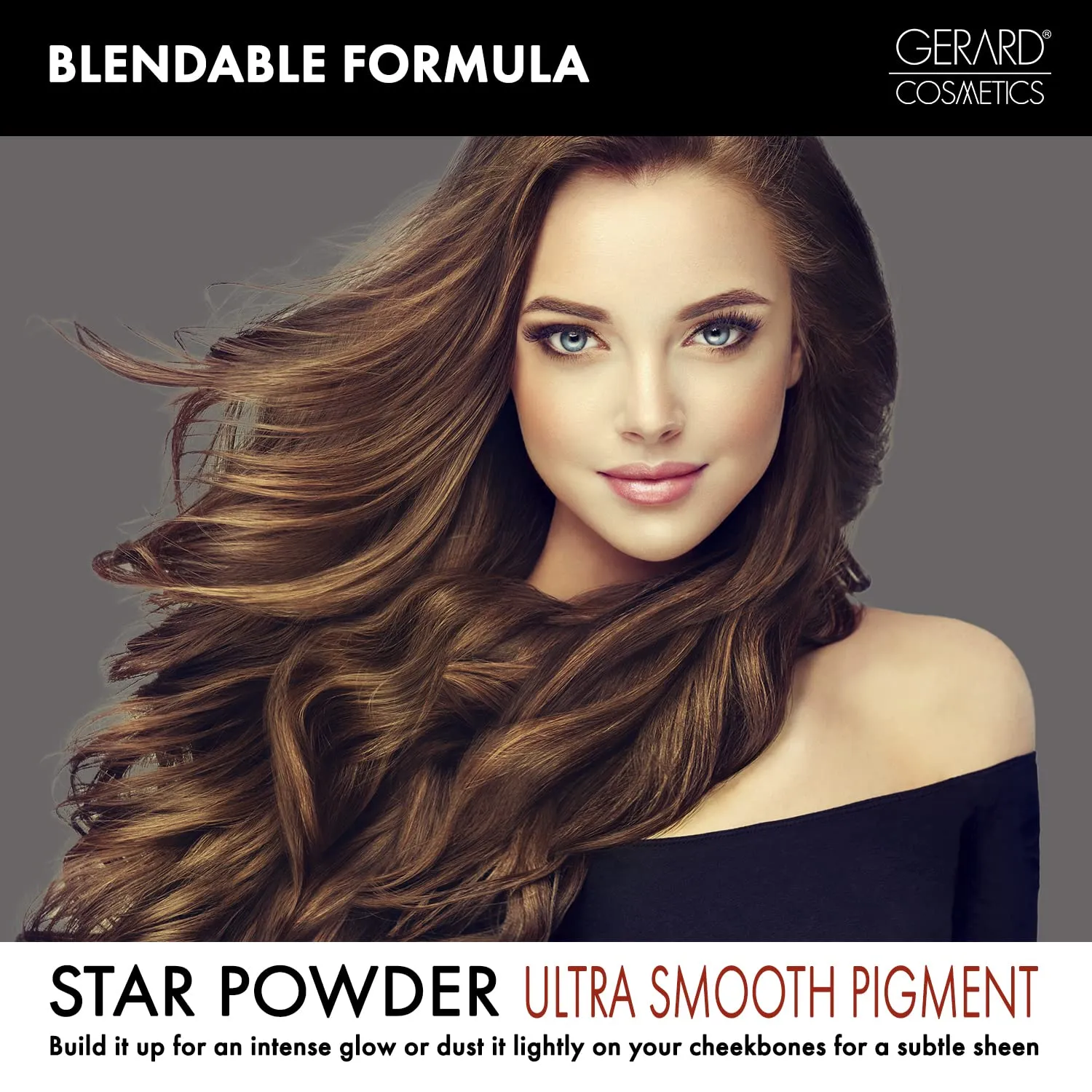 Gerard Cosmetics Star Powder Highlighter Sophia, Champagne Highlighter Makeup for Glowing Skin, Professional Mineral Facial Luminizer, Cruelty Free, Made in the USA