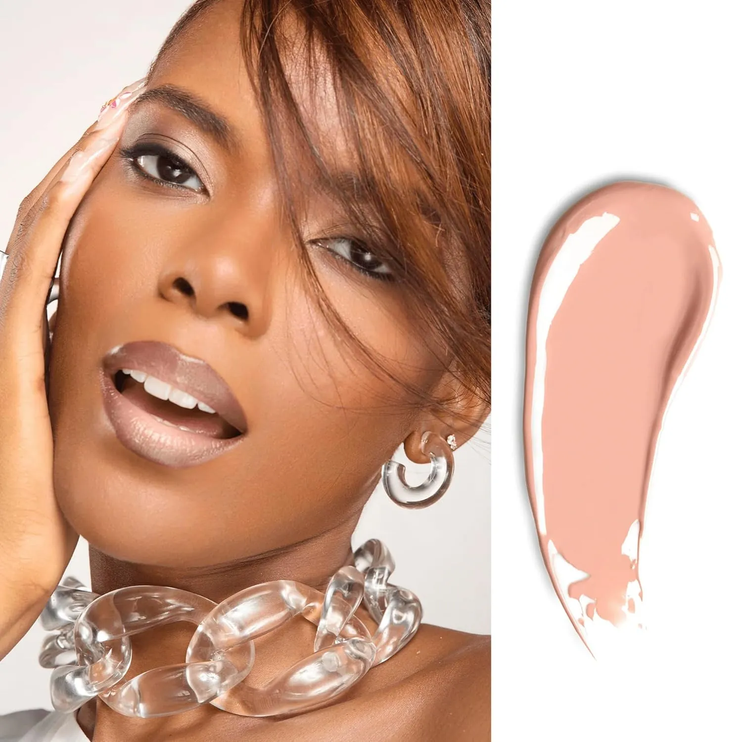Gerard Cosmetics Supreme Lip Creme Angel Cake, Highly Pigmented, Fully Opaque Nude Pink Lip Gloss, Nourishing, Hydrating, Liquid Lipstick for Full Coverage Lip Color