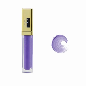 Gerard Cosmetics Color Your Smile Lip Gloss Bermuda, Super Pigmented Purple Lip Gloss with LED Light and Mirror, Shiny Finish, Hydrating Liquid Lip Color, Cruelty Free and Made in USA